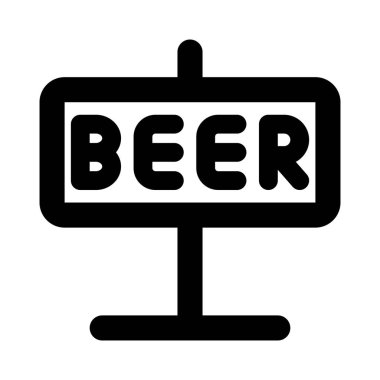 Barın dışında bira reklamı gösteriliyor..