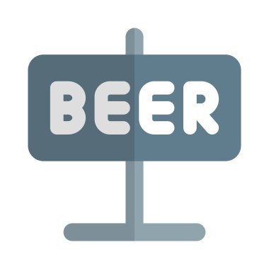 Barın dışında bira reklamı gösteriliyor..