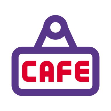 Kafe tanıtımı için bağlanmış tabela tahtası.