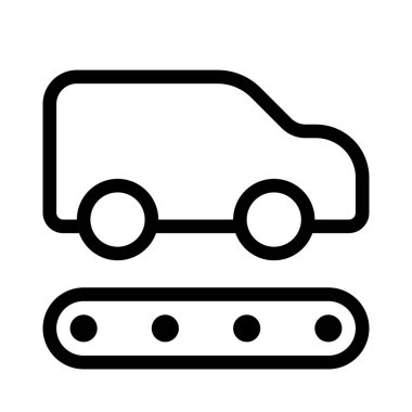 Araç üretmek için otomatik montaj hattı.