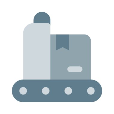 Malları düz çizgide taşımak için taşıma bandı kullanılıyor.