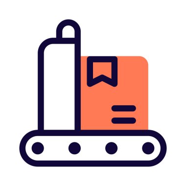 Malları düz çizgide taşımak için taşıma bandı kullanılıyor.