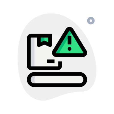 Taşıyıcı makinesinde uyarı göstergesi.