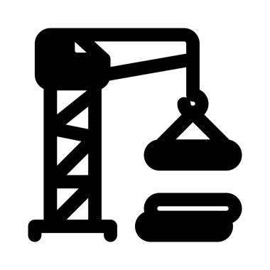 Ağır yük taşıyan bir vinç..