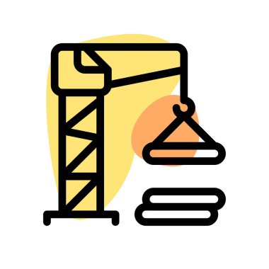 Ağır yük taşıyan bir vinç..