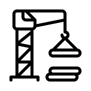 Ağır yük taşıyan bir vinç..