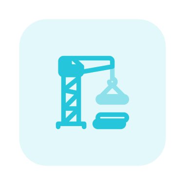 Ağır yük taşıyan bir vinç..