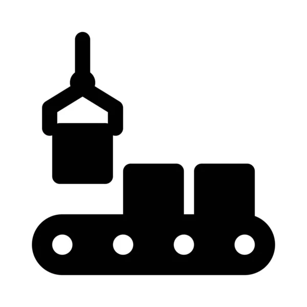 Automatizovaný Stroj Používaný Montáži Produktů — Stockový vektor