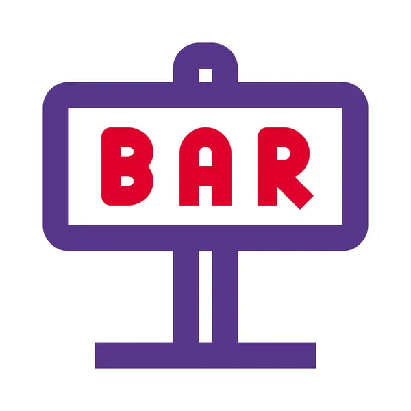 Panneau Bar Monté Côté Rue — Image vectorielle