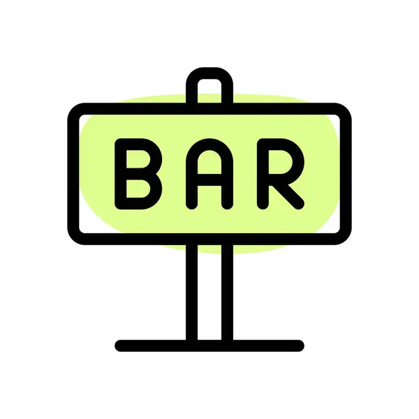 Panneau Bar Monté Côté Rue — Image vectorielle