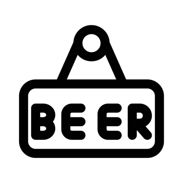Bannière Bière Affichée Extérieur Pub — Image vectorielle