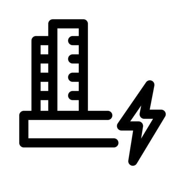 Elektriciteit Gebouwen Door Elektriciteitsbedrijven — Stockvector