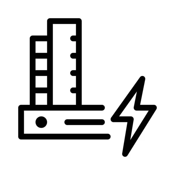 Eletricidade Fornecida Edifícios Por Empresas Energia — Vetor de Stock