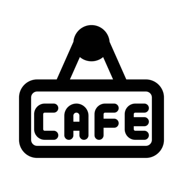 Hinweistafel Für Café Werbung Angebracht — Stockvektor