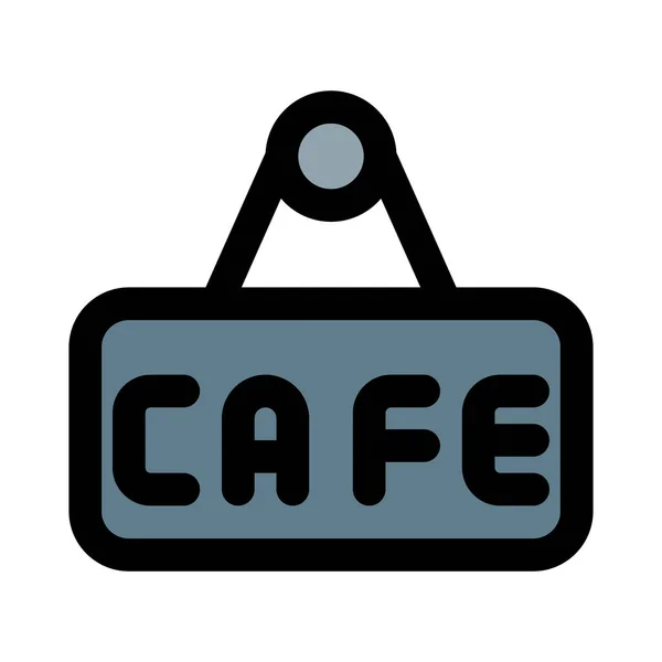 Kafe Tanıtımı Için Bağlanmış Tabela Tahtası — Stok Vektör