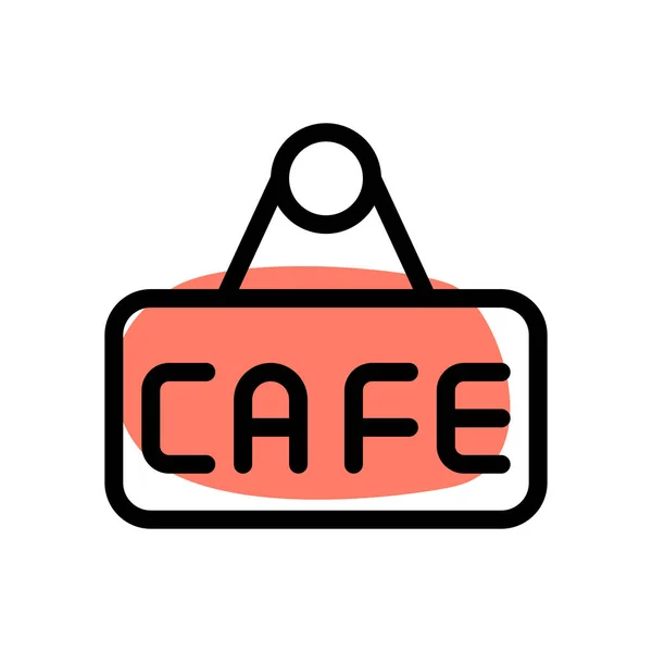 Tablero Letreros Montado Para Promoción Café — Vector de stock