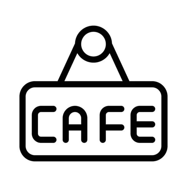 Змонтована Вивіска Просування Кафе — стоковий вектор