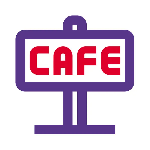 Anuncio Café Con Stand Banner — Vector de stock