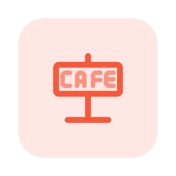 Anúncio Café Com Banner Stand — Vetor de Stock