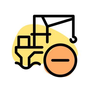 Madencilik vincinin bakım için çıkarılması.