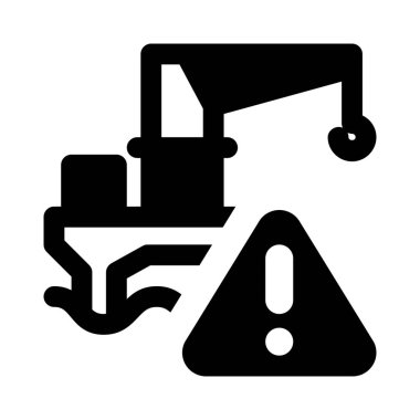 Uyarı göstergesi olan deniz mayınlama kazıcısı.