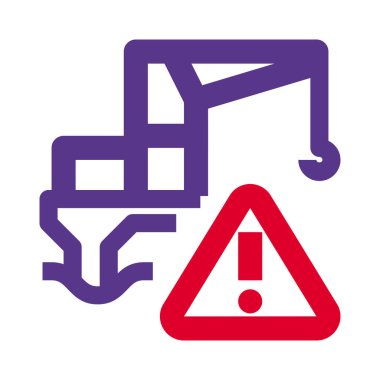 Uyarı göstergesi olan deniz mayınlama kazıcısı.