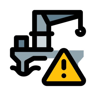 Uyarı göstergesi olan deniz mayınlama kazıcısı.