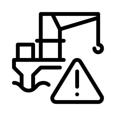 Uyarı göstergesi olan deniz mayınlama kazıcısı.