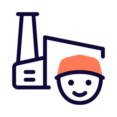 Fabrikada makinelerle ilgilenen bir işçi..