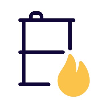 Zararlı, yanıcı sıvıyla dolu bir kap..