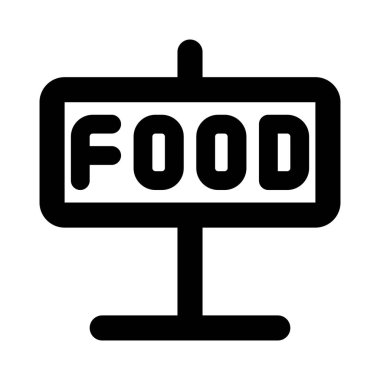 Yemek servisi için reklam panosu..