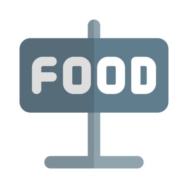 Yemek servisi için reklam panosu..