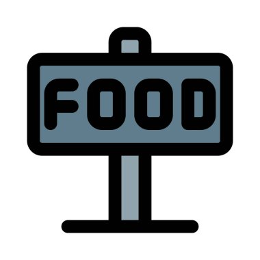 Yemek servisi için reklam panosu..