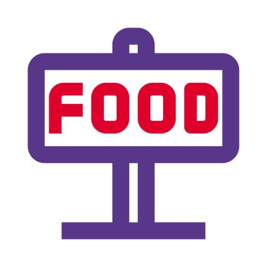 Yemek servisi için reklam panosu..