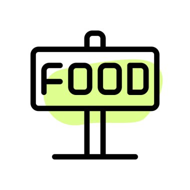 Yemek servisi için reklam panosu..