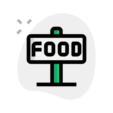 Yemek servisi için reklam panosu..