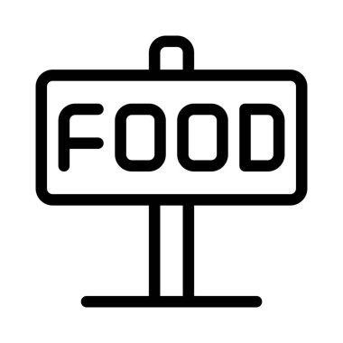 Yemek servisi için reklam panosu..