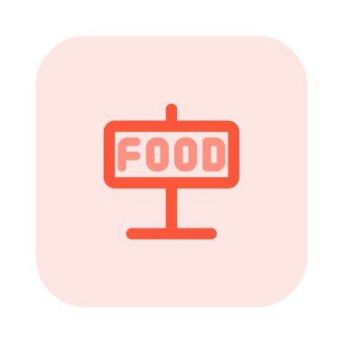 Yemek servisi için reklam panosu..