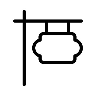 Dışarıda asılı panoda bilgi gösteriliyor.