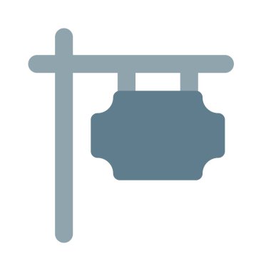 Kulübün dışına monte edilmiş klasik tasarım tabelaları.