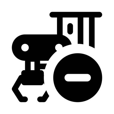 Bakım için üretim makinesi kaldırılıyor.