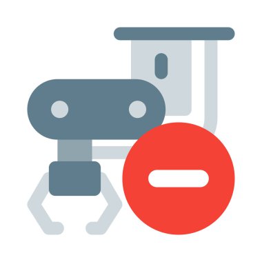 Bakım için üretim makinesi kaldırılıyor.