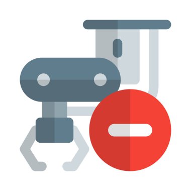 Bakım için üretim makinesi kaldırılıyor.