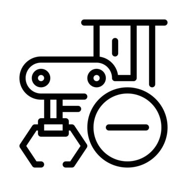 Bakım için üretim makinesi kaldırılıyor.