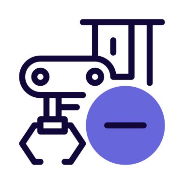 Bakım için üretim makinesi kaldırılıyor.