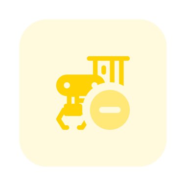 Bakım için üretim makinesi kaldırılıyor.