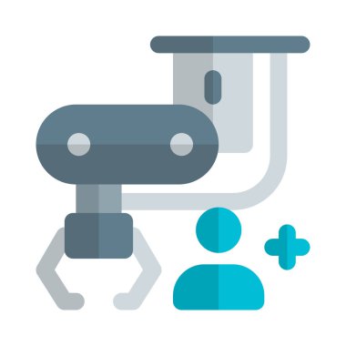 Üretim endüstrisindeki makineler işçiler tarafından çalıştırılıyor..