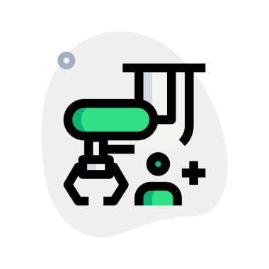 Üretim endüstrisindeki makineler işçiler tarafından çalıştırılıyor..