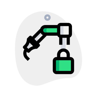 Kilit sistemi mekanik kolda yüklendi.