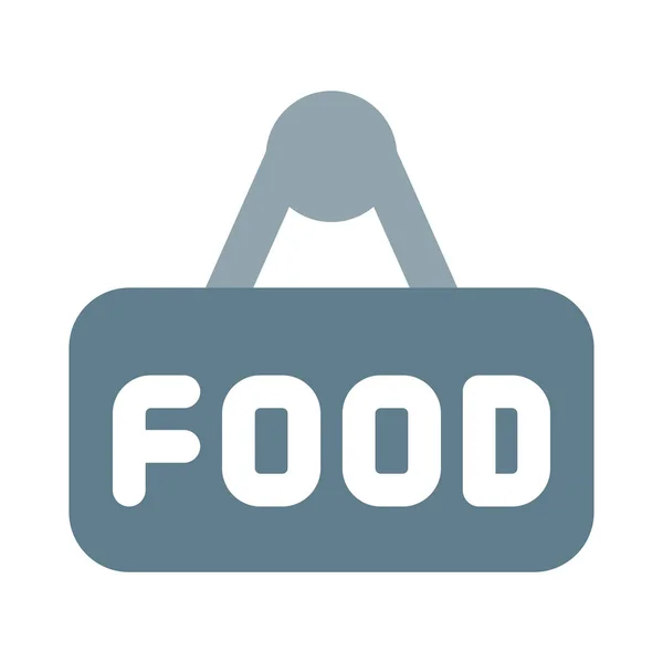 悬挂标牌上的食物 — 图库矢量图片